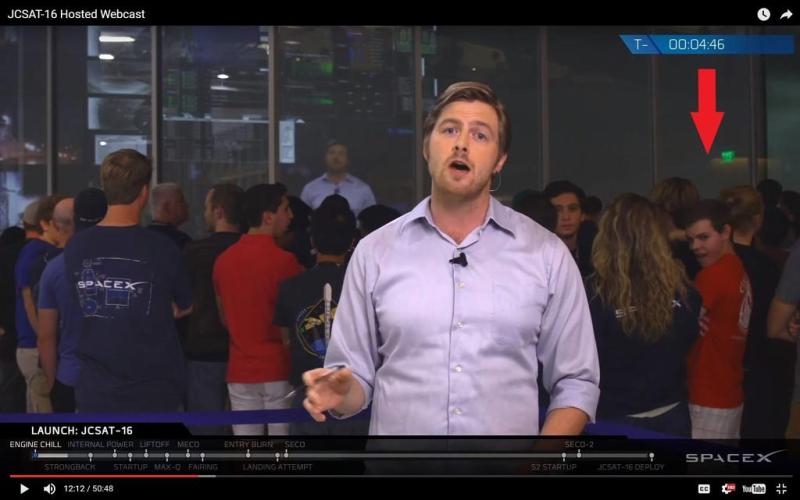 Me photobombing a SpaceX webcast
